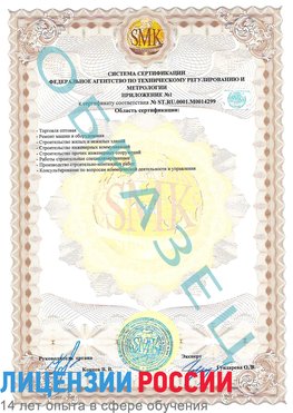 Образец сертификата соответствия (приложение) Елизово Сертификат ISO 14001